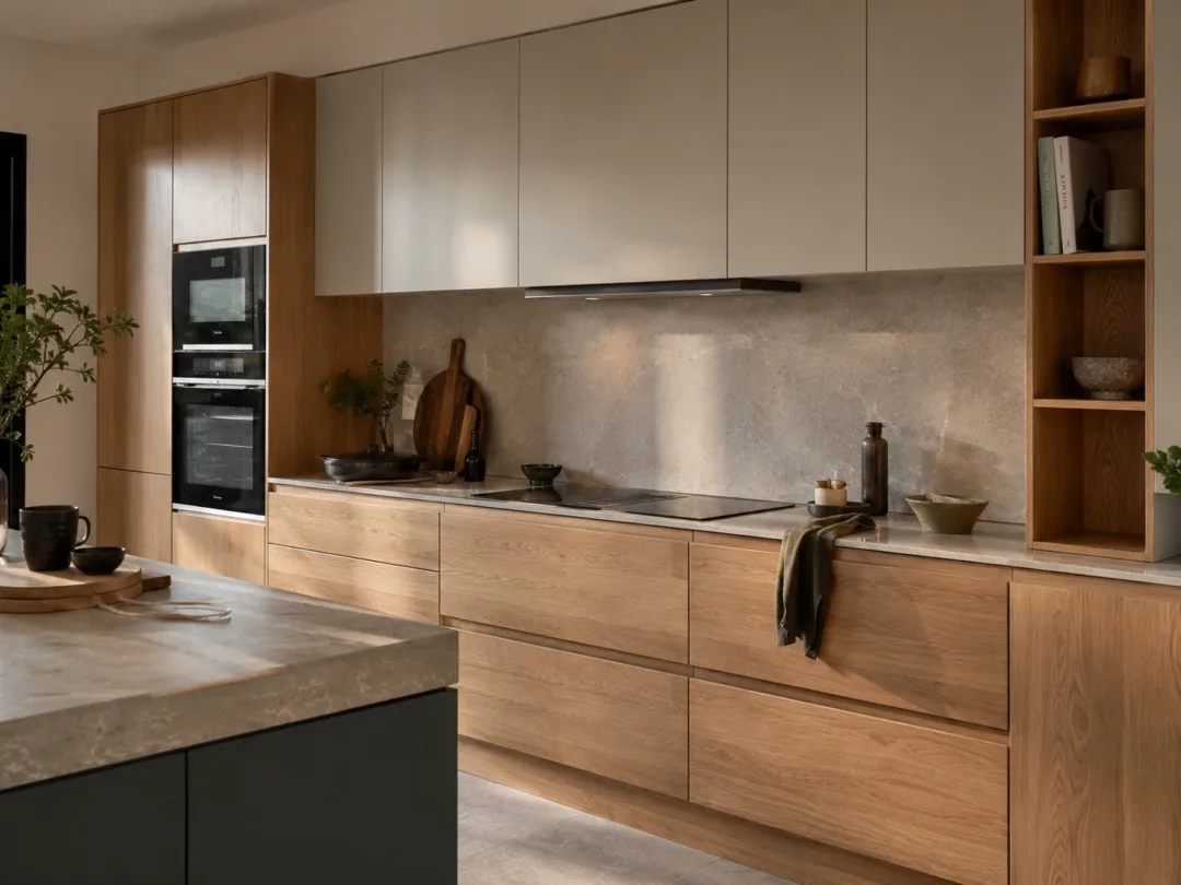 Keuken met twee materialen combineren