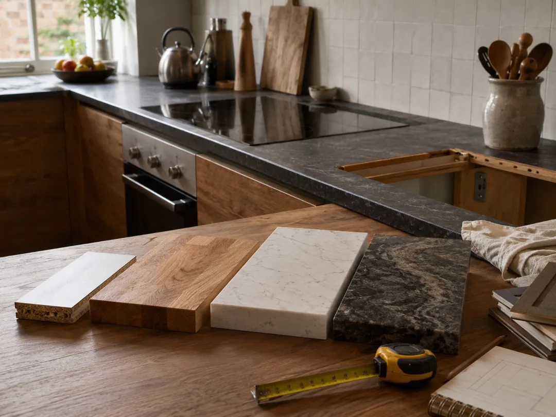 Kost van een werkblad naargelang materiaal